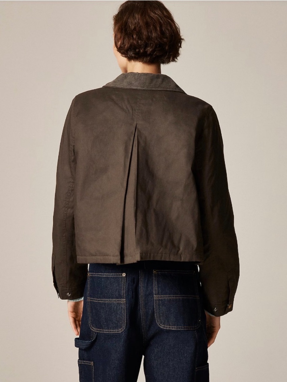 NWT J.Crew Cropped Barn Jacket™ in Ripstop Cotton, sz Large - Picture 4 of 10